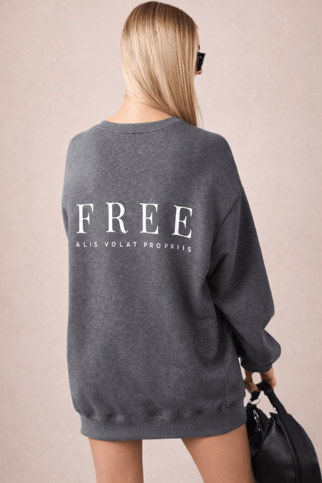 Oversized Sweatshirt Dress - Heather Gray - Wear with style