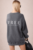 Oversized Sweatshirt Dress - Heather Gray - Wear with style