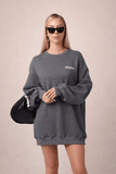Oversized Sweatshirt Dress - Heather Gray - Wear with style