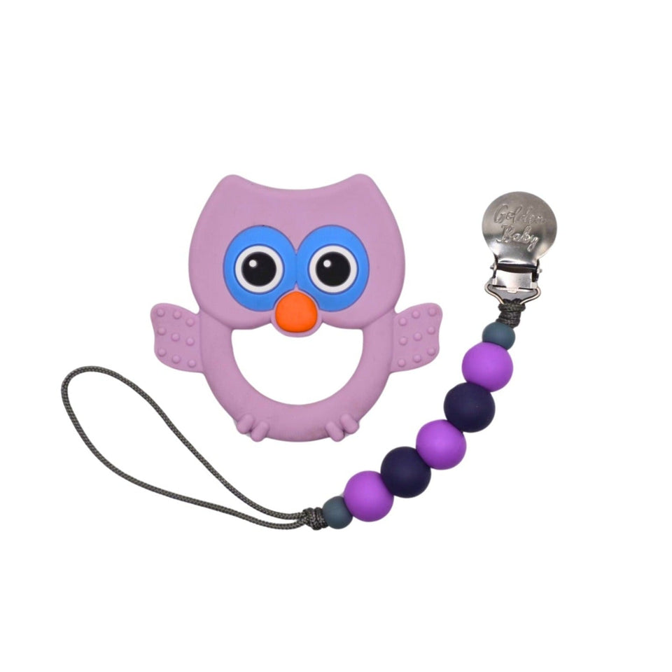 Owl Teether Set // Purple - Wear with style