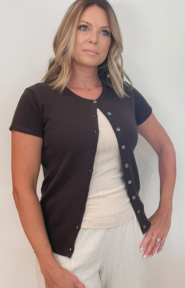 Pauline Top-Dark Brown - Wear with style