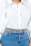 Pearl Collared Button Down Shirt - Wear with style