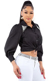 Pearl Collared Button Down Shirt - Wear with style