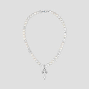 Pearl Cross Necklace - Wear with style