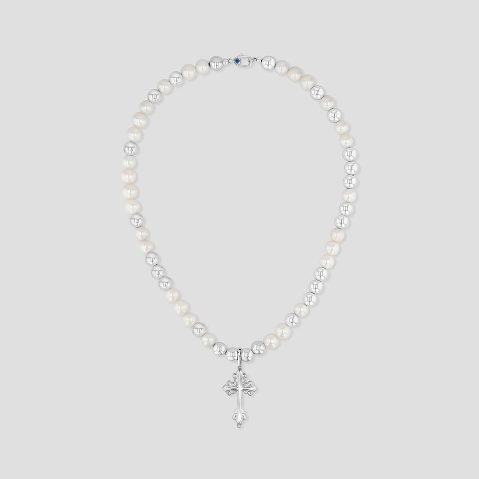 Pearl Cross Necklace - Wear with style