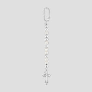Pearl Cross Silver Key Clip - Wear with style