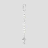 Pearl Cross Silver Key Clip - Wear with style