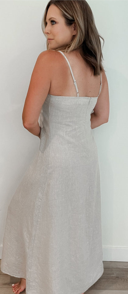 Pebble Beach Linen Maxi Dress - Wear with style
