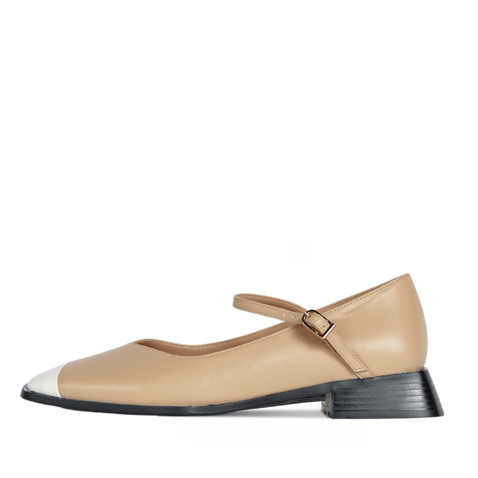 Penelope Mary Jane Flats Nude - Wear with style