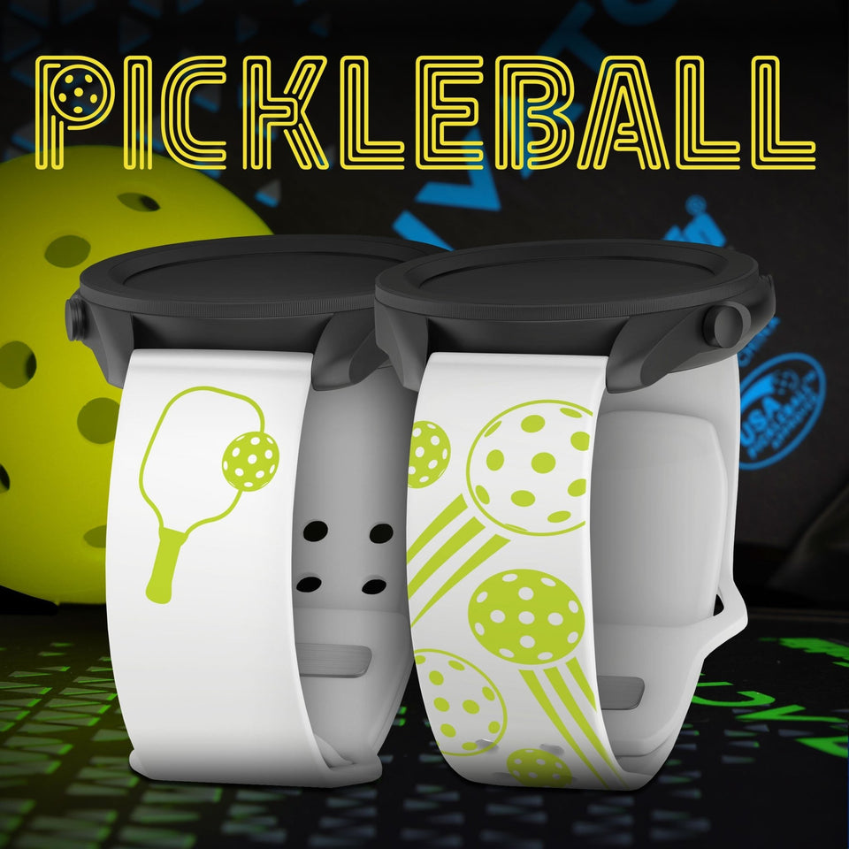 Pickleball Brights HD Watchband for Samsung, Garmin, Fossil, and More - Wear with style