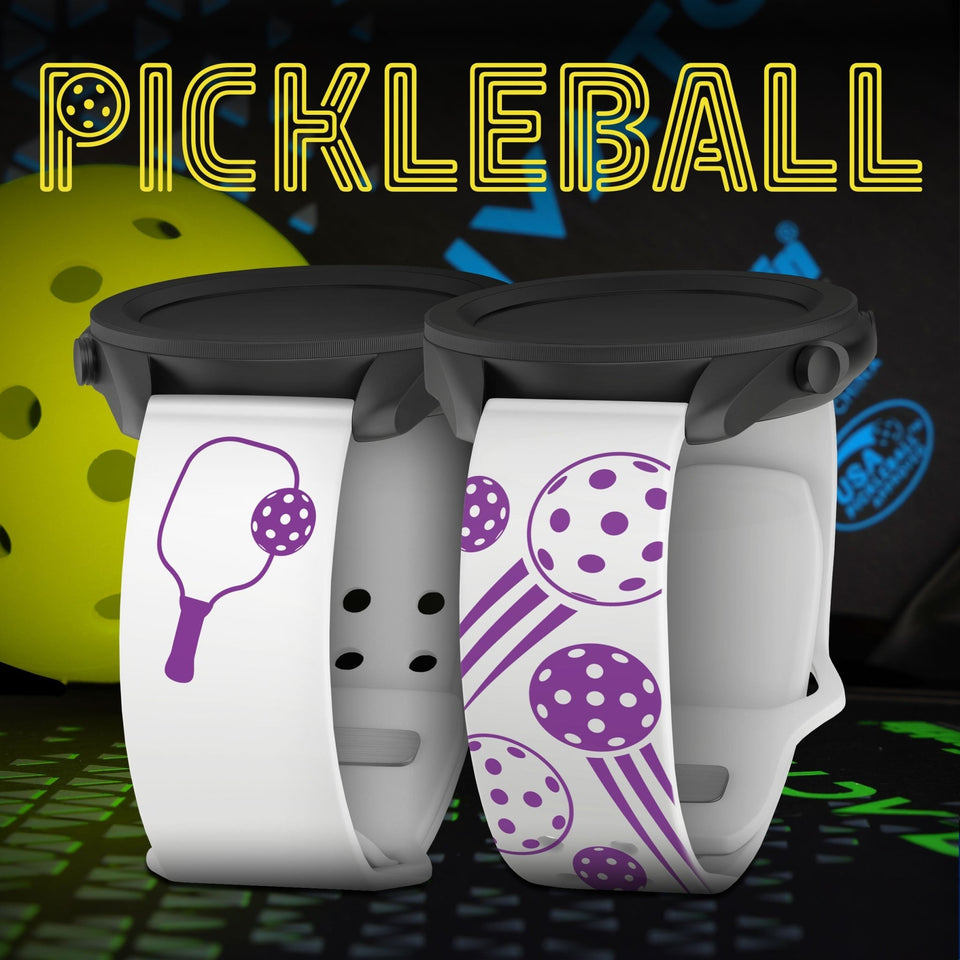 Pickleball Brights HD Watchband for Samsung, Garmin, Fossil, and More - Wear with style