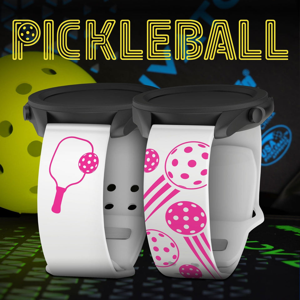 Pickleball Brights HD Watchband for Samsung, Garmin, Fossil, and More - Wear with style