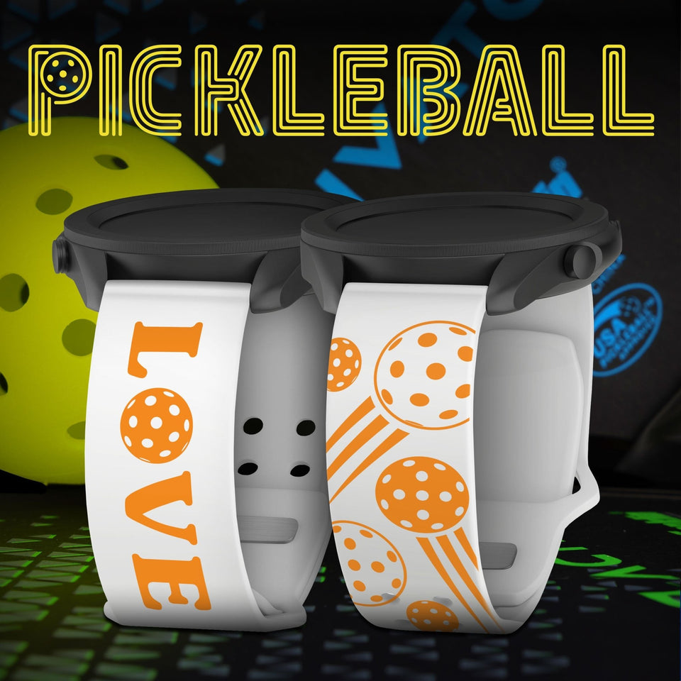 Pickleball Brights HD Watchband for Samsung, Garmin, Fossil, and More - Wear with style
