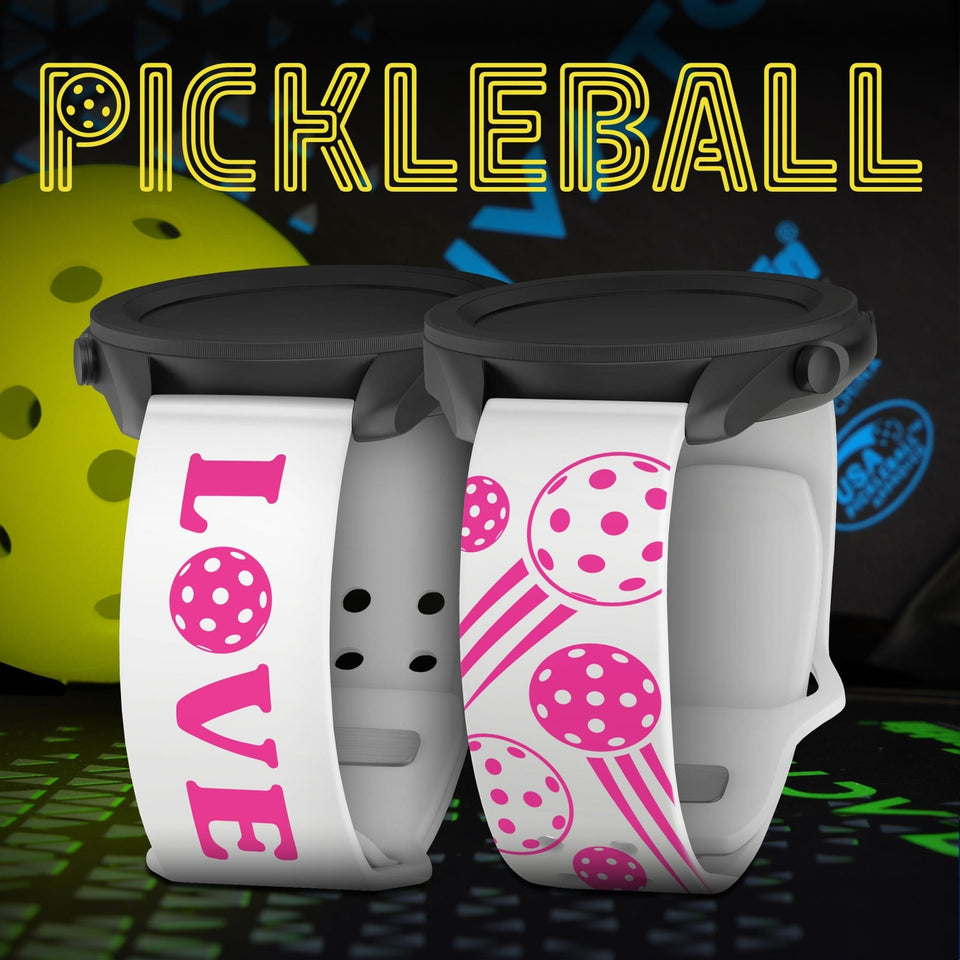 Pickleball Brights HD Watchband for Samsung, Garmin, Fossil, and More - Wear with style