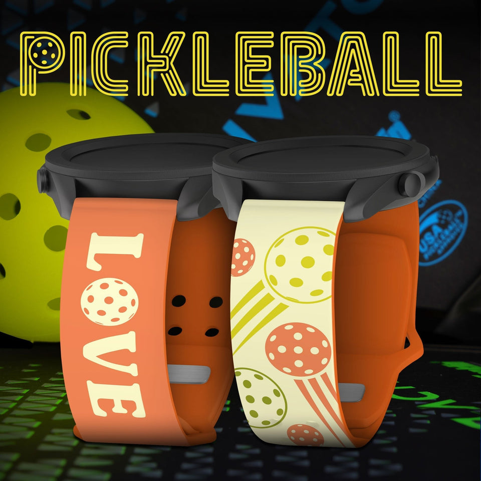 Pickleball HD Watchband for Samsung, Garmin, Fossil, and More - Wear with style