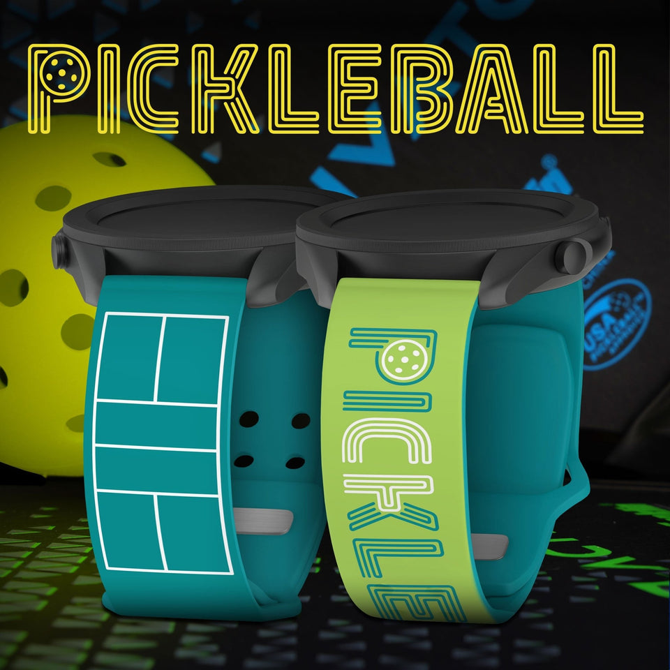 Pickleball HD Watchband for Samsung, Garmin, Fossil, and More - Wear with style