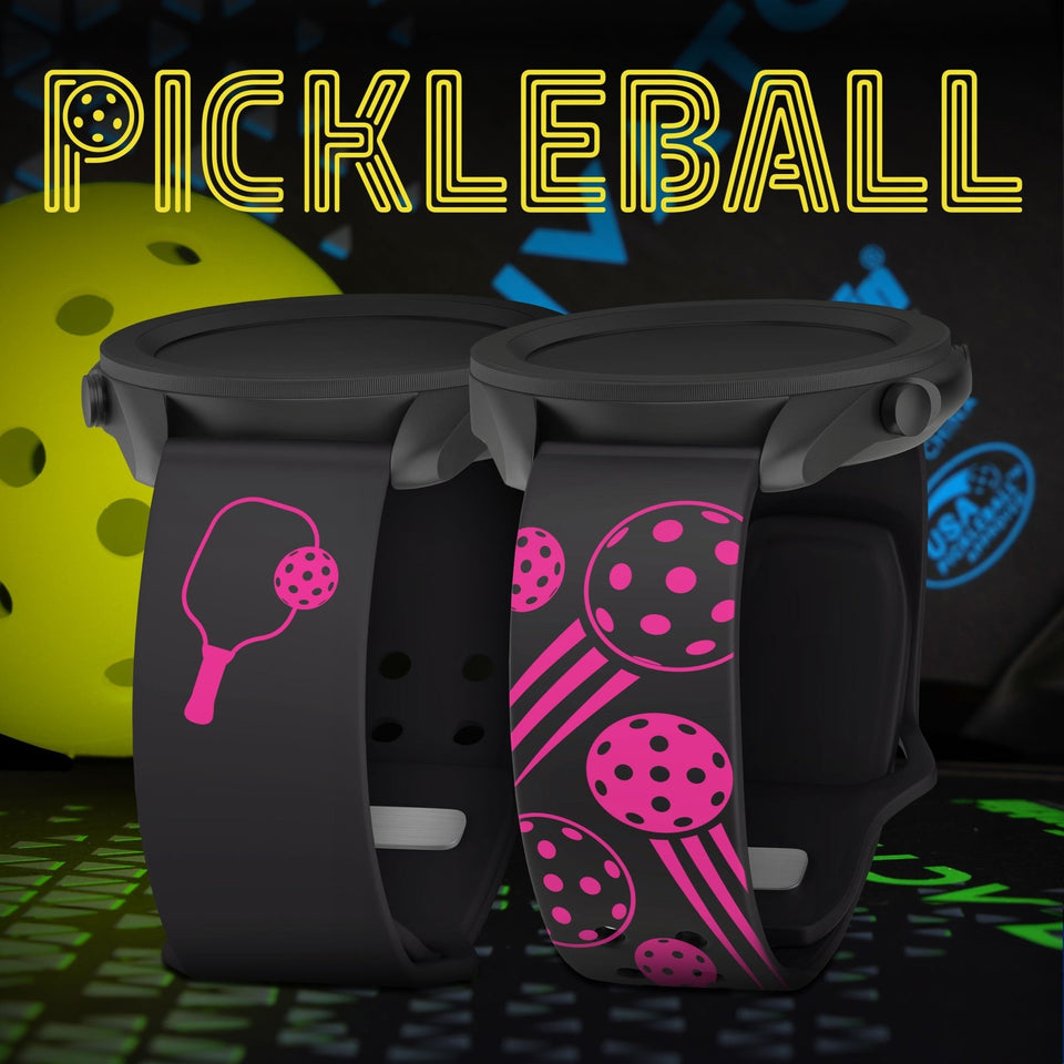 Pickleball HD Watchband for Samsung, Garmin, Fossil, and More - Wear with style