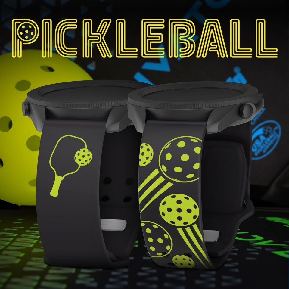 Pickleball HD Watchband for Samsung, Garmin, Fossil, and More - Wear with style