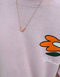 Pink Enamel Heart Necklace - Wear with style