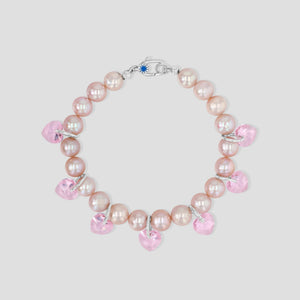 Pink Pearl Heart Bracelet - Wear with style