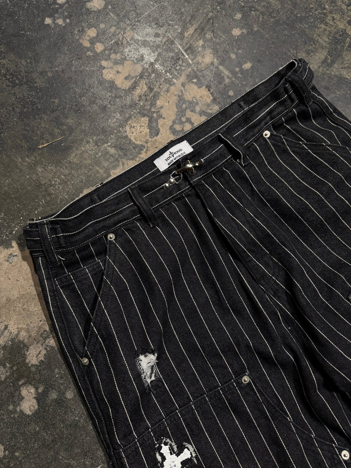 Pinstripe Patch Double Knees - Wear with style