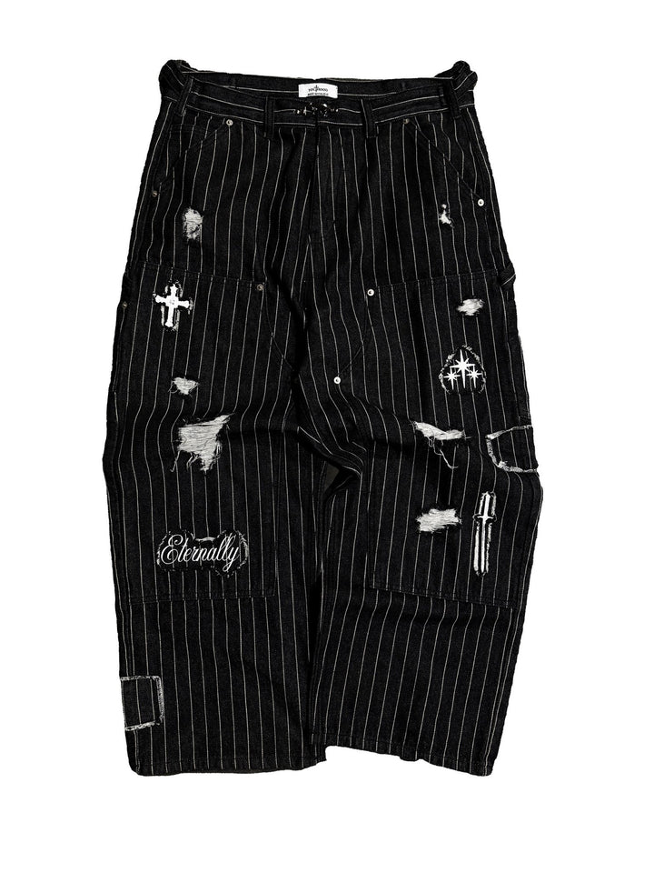Pinstripe Patch Double Knees - Wear with style