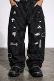 Pinstripe Patch Double Knees - Wear with style