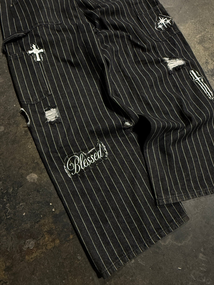 Pinstripe Patch Double Knees - Wear with style