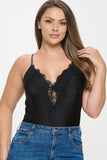 Plus Size Front Lace Bodysuit - Wear with style