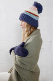 Pompom Hat - Blue Multi - Wear with style