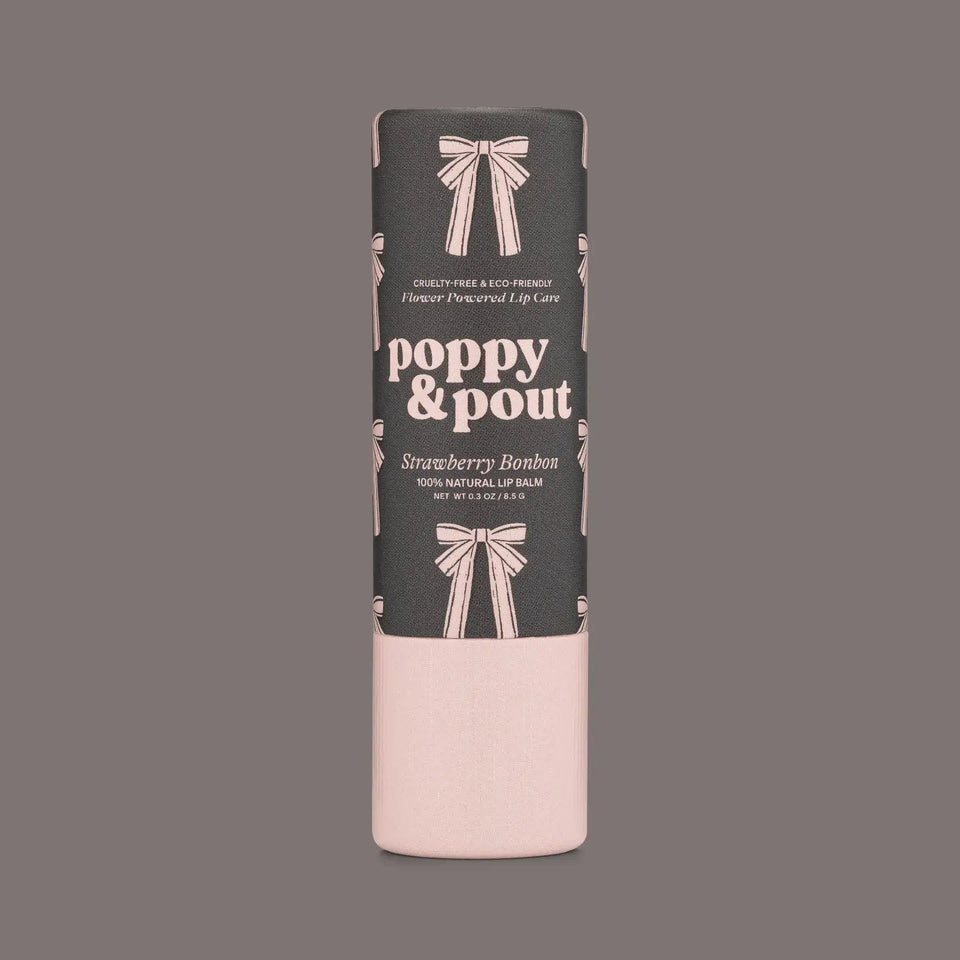 Poppy & Pout Lip Balm-Strawberry Bonbon - Wear with style