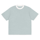 Powder Blue with White Trim Knitted classic tee - Wear with style