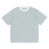 Powder Blue with White Trim Knitted classic tee - Wear with style