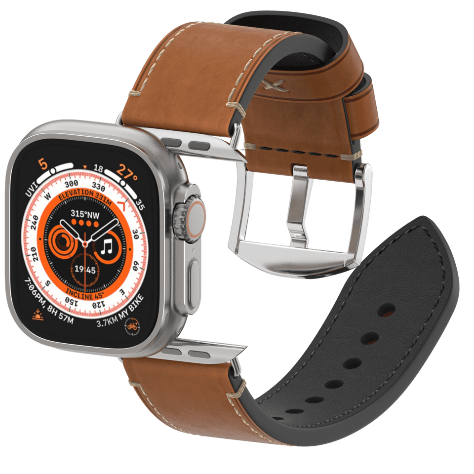 Premium Vintage Leather Band for Apple Watch , Handcrafted Distressed Finish - Wear with style