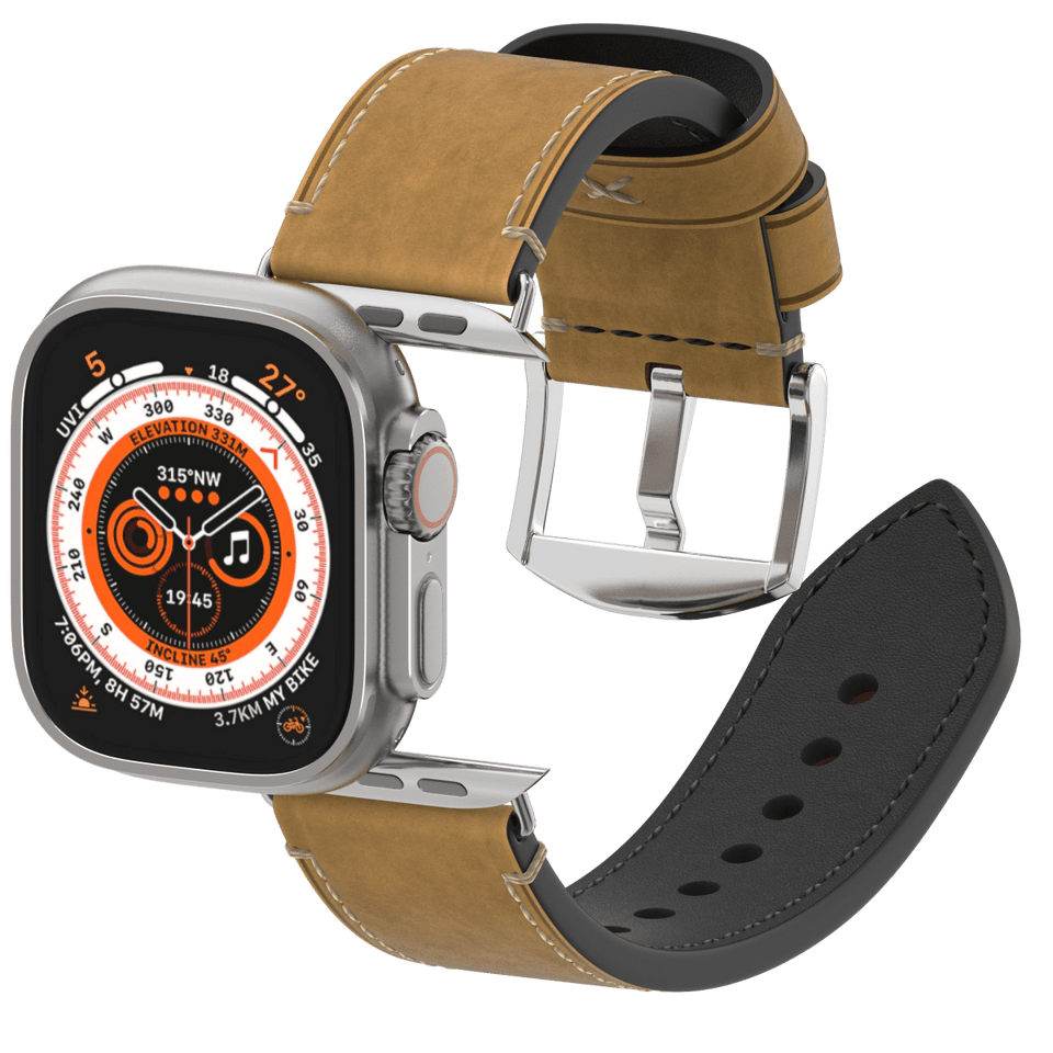 Premium Vintage Leather Band for Apple Watch , Handcrafted Distressed Finish - Wear with style
