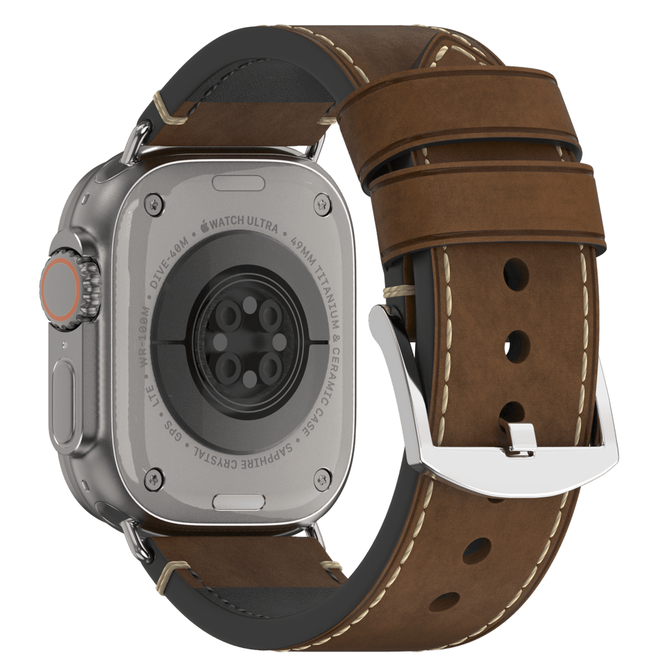Premium Vintage Leather Band for Apple Watch , Handcrafted Distressed Finish - Wear with style