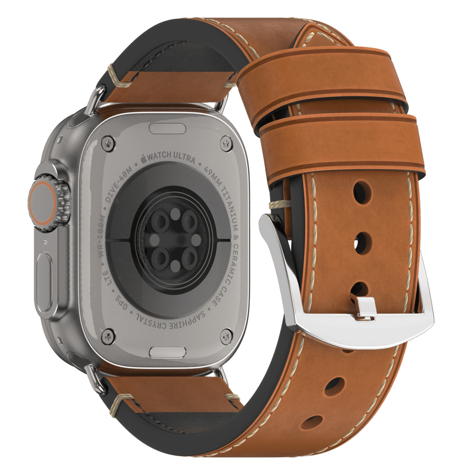 Premium Vintage Leather Band for Apple Watch , Handcrafted Distressed Finish - Wear with style