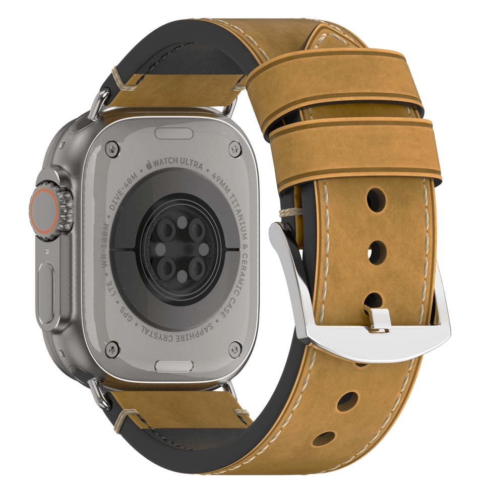 Premium Vintage Leather Band for Apple Watch , Handcrafted Distressed Finish - Wear with style
