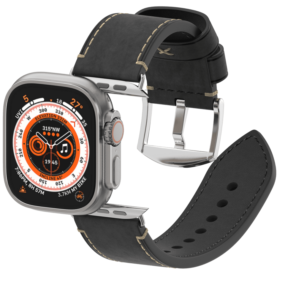 Premium Vintage Leather Band for Apple Watch , Handcrafted Distressed Finish - Wear with style