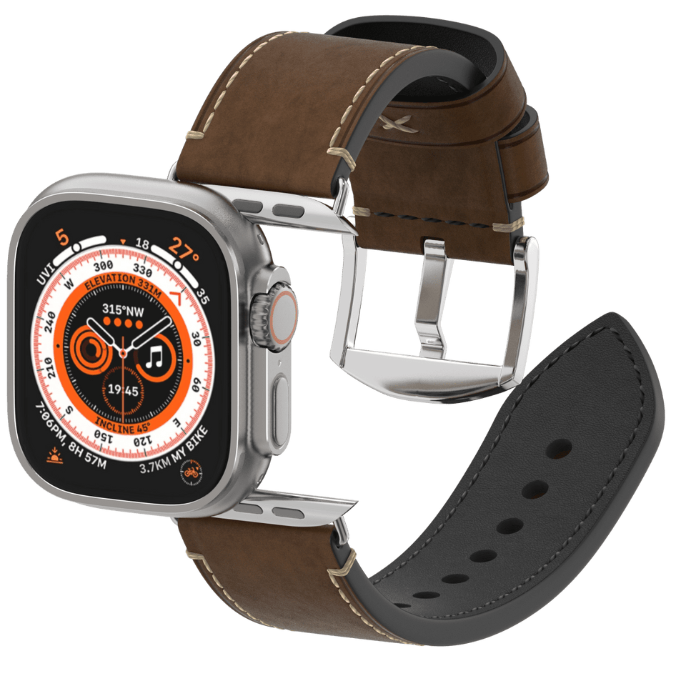Premium Vintage Leather Band for Apple Watch , Handcrafted Distressed Finish - Wear with style