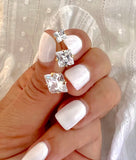 Princess Cut Stud - Wear with style