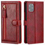 Zipper Wallet Flip Case For iPhone With Wireless Charging Support