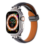 Professional Magnetic Leather Band for Apple Watch - Adjustable Stainless Steel Buckle, Stylish for Men & Women - Wear with style