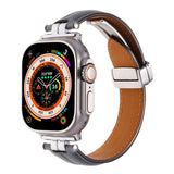 Professional Magnetic Leather Band for Apple Watch - Adjustable Stainless Steel Buckle, Stylish for Men & Women - Wear with style