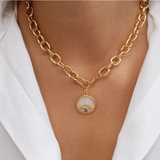 Protection Talisman Oval Link Necklace - Wear with style