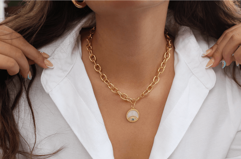 Protection Talisman Oval Link Necklace - Wear with style