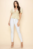 Puff short sleeve floral print top - Wear with style