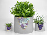 6" FLUORITE GEODE PLANTER