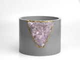 6 inch ROSE QUARTZ PLANTER