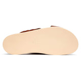 06-101-CGN RENA Italian Goatskin Suede Croc Embossed Slide Cognac
